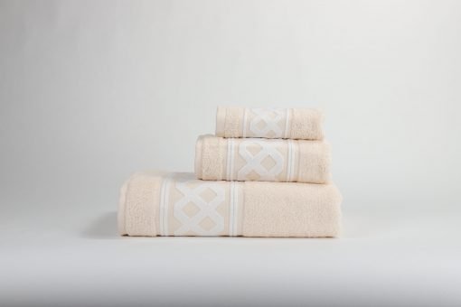 3-delige badkamerset Amazonas, beige, 1 gastendoek + 1 handdoek + 1 saunalaken
