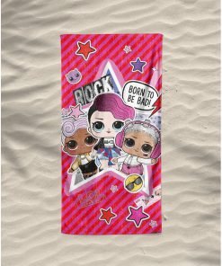 Kinderstrandlaken, 'LOLsurprise', 70 x 140 cm.