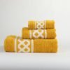 3-delige badkamerset Amazonas, mosterdgeel, 1 gastendoek + 1 handdoek + 1 saunalaken