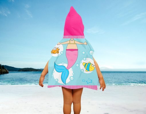 Kinderponcho, microfiber met 3D-print, 55 x 110 cm., ref. P009