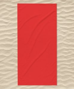 Alternative view of Katoenen strandlaken, rood, 100 x 180 cm. , ref.350