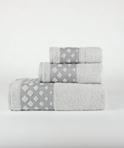 3-delige badkamerset Acapulco grijs, 1 gastendoek + 1 handdoek + 1 saunalaken