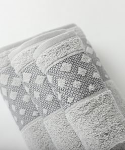 Alternative view of 3-delige badkamerset Acapulco grijs, 1 gastendoek + 1 handdoek + 1 saunalaken