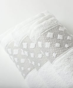 Alternative view of 3-delige badkamerset Acapulco wit, 1 gastendoek + 1 handdoek + 1 saunalaken