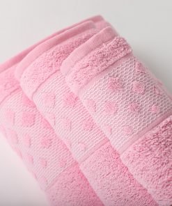 Alternative view of 3-delige badkamerset Acapulco roze, 1 gastendoek + 1 handdoek + 1 saunalaken