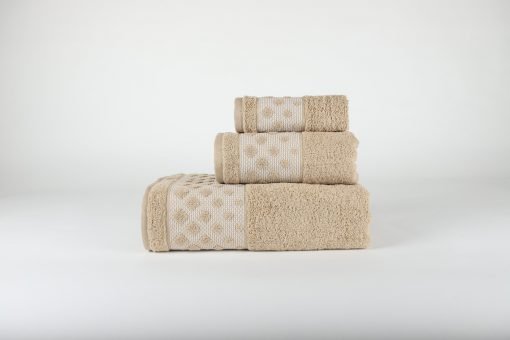 3-delige badkamerset Acapulco walnoot, 1 gastendoek + 1 handdoek + 1 saunalaken