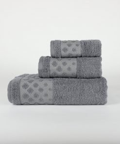 3-delige badkamerset Acapulco donkergrijs, 1 gastendoek + 1 handdoek + 1 saunalaken