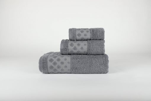 3-delige badkamerset Acapulco donkergrijs, 1 gastendoek + 1 handdoek + 1 saunalaken