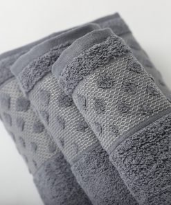 Alternative view of 3-delige badkamerset Acapulco donkergrijs, 1 gastendoek + 1 handdoek + 1 saunalaken