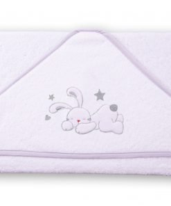 Babycape met geborduurd konijntje