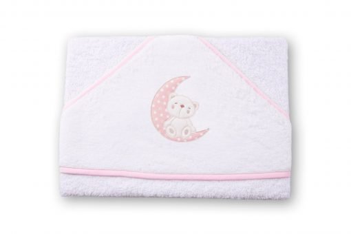 Babycape met geborduurd beertje