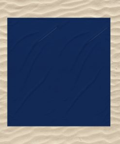 XL Katoenen strandlaken, marineblauw, 180 x 200 cm.