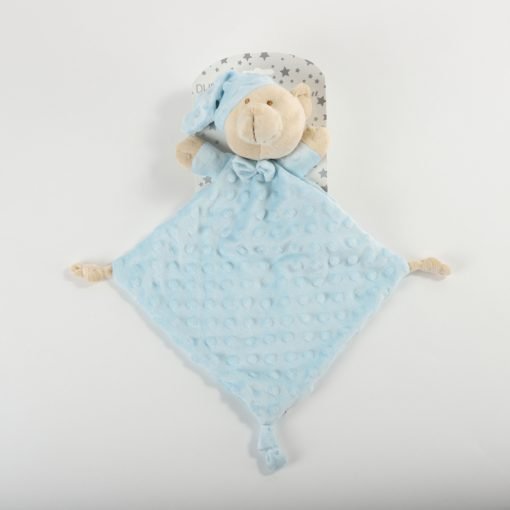 Doudou met reliëf - blauw