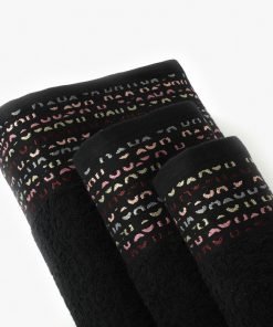 Alternative view of 3-delige badkamerset Moon, 1 gastendoek + 1 handdoek + 1 douchelaken - blauw of zwart