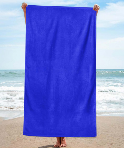 Katoenen strandlaken, blauw, 100 x 180 cm. , ref.354