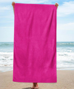 Katoenen strandlaken, fuchsia, 100 x 180 cm. , ref. 352