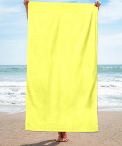 Katoenen strandlaken, geel, 100 x 180 cm. , ref.353