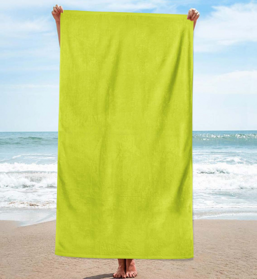 Katoenen strandlaken, groen, 100 x 180 cm, ref.355