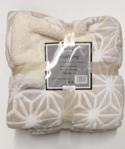 Alternative view of Jacquard plaid met imitatie schapenvacht 150 x 200 cm.