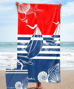 Strandtas inclusief strandlaken 100 x 180 cm. in microvezel, Pierre Cardin