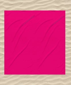 XL Katoenen strandlaken, fuchsia, 180 x 200 cm.