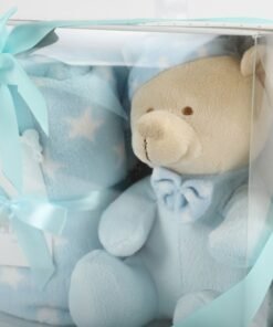 Alternative view of Beertje met plaid - verschillende kleuren