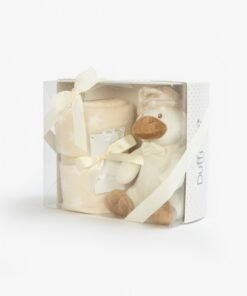 Knuffel eend met plaid