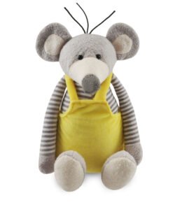 Muis met de naam op het broekje geborduurd