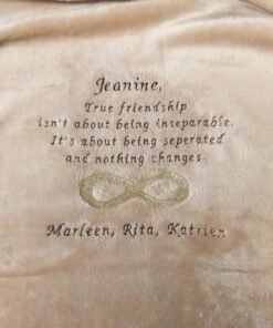 Alternative view of Plaid met een hartverwarmende boodschap