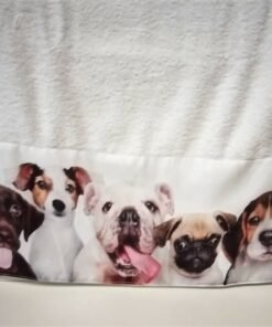 Alternative view of Badlaken met honden 70 x 140 cm.