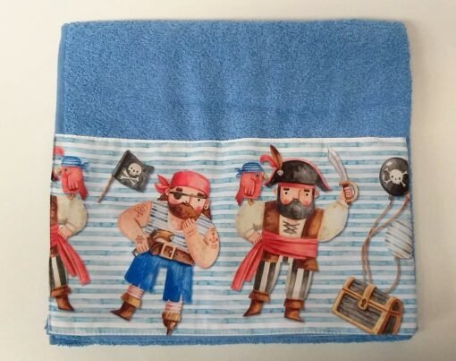 Badlaken met piraten 70 x 140 cm.