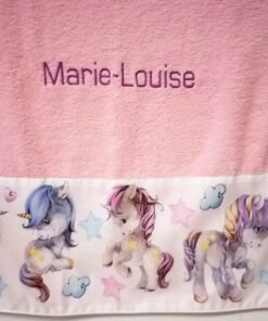 Alternative view of Badlaken met unicorns 70 x 140 cm.