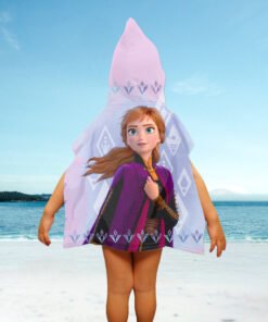 Kinderponcho, microfiber met 3D-print, 2/8 Y, Frozen