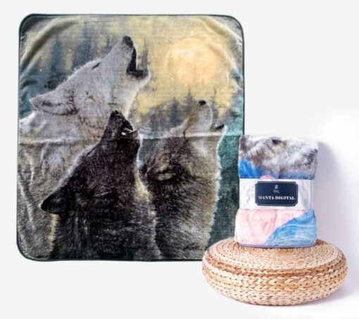 Kinderplaids - extra warm en superzacht - raschel blanket - wolven