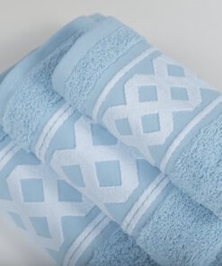 Alternative view of 3-delige badkamerset Amazonas, lichtblauw, 1 gastendoek + 1 handdoek + 1 saunalaken