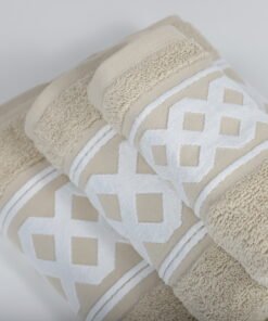 Alternative view of 3-delige badkamerset Amazonas, taupe, 1 gastendoek + 1 handdoek + 1 saunalaken