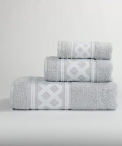 3-delige badkamerset Amazonas, lichtgrijs, 1 gastendoek + 1 handdoek + 1 saunalaken