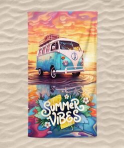 Strandlaken in microfiber, 100 x 180 cm. , VW-van, ref. 444