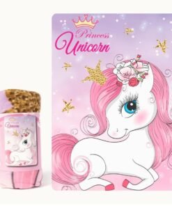 Polar deken 100 x 140 cm. Princess Unicorn