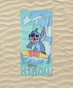 Disney kinderstrandlaken, 'Stitch', 70 x 140 cm., surfing, ref.463